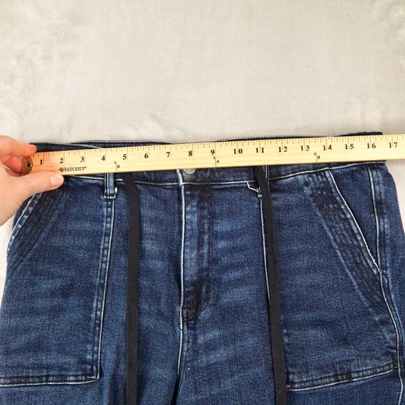 Judy Blue Jogger Jeans Womens 15/32 (33x30) Blue Denim Drawstring High Rise - Picture 9 of 11